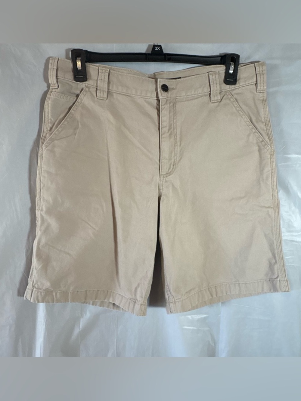 Carhartt Rugged Flex Work Shorts Mens 36 Relaxed Fit Utility Canvas BS2514-M Tan